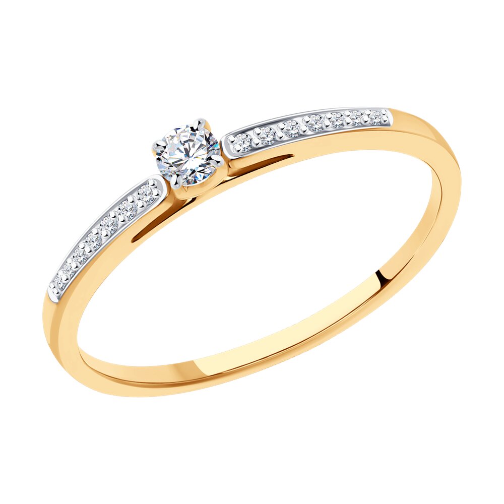

Кольцо из золота р. 16,5 Diamant 51-210-01675-1, бриллиант, 51-210-01675-1