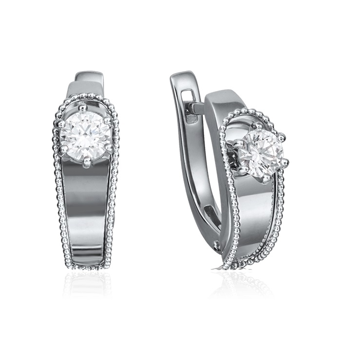 

Серьги из белого золота с бриллиантом PLATINA jewelry 02-4231-00-101-1120-30, 02-4231-00-101-1120-30
