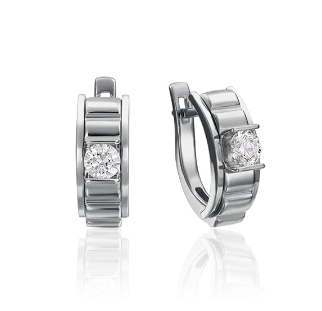 

Серьги из белого золота с бриллиантом PLATINA jewelry 02-4206-00-101-1120-30, 02-4206-00-101-1120-30