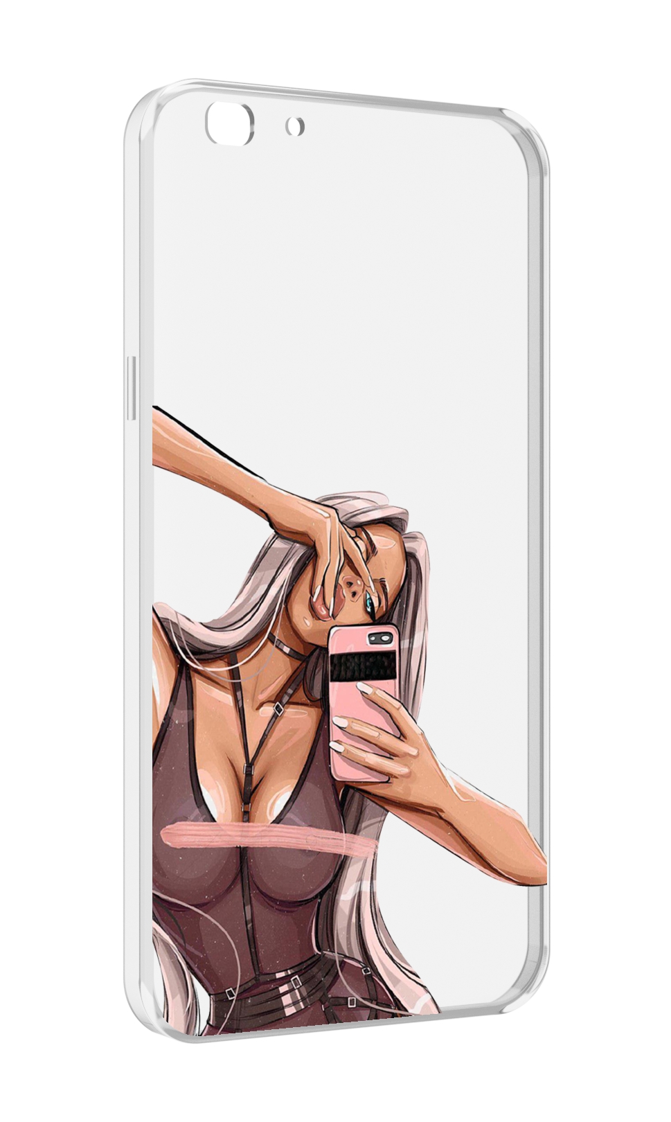 

Чехол MyPads девушка-в-прозрачной-одежде для Oppo A77/F3 (2017 год), Прозрачный, Tocco