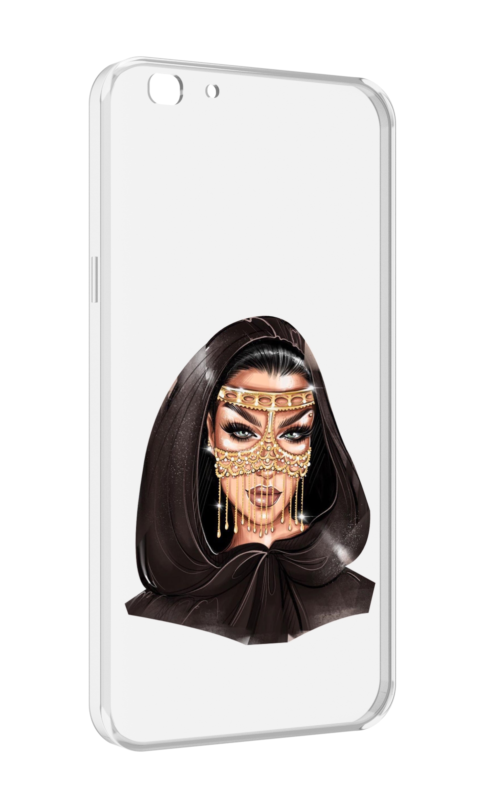 

Чехол MyPads девушка-в-золотой-маске для Oppo A77/F3 (2017 год), Прозрачный, Tocco