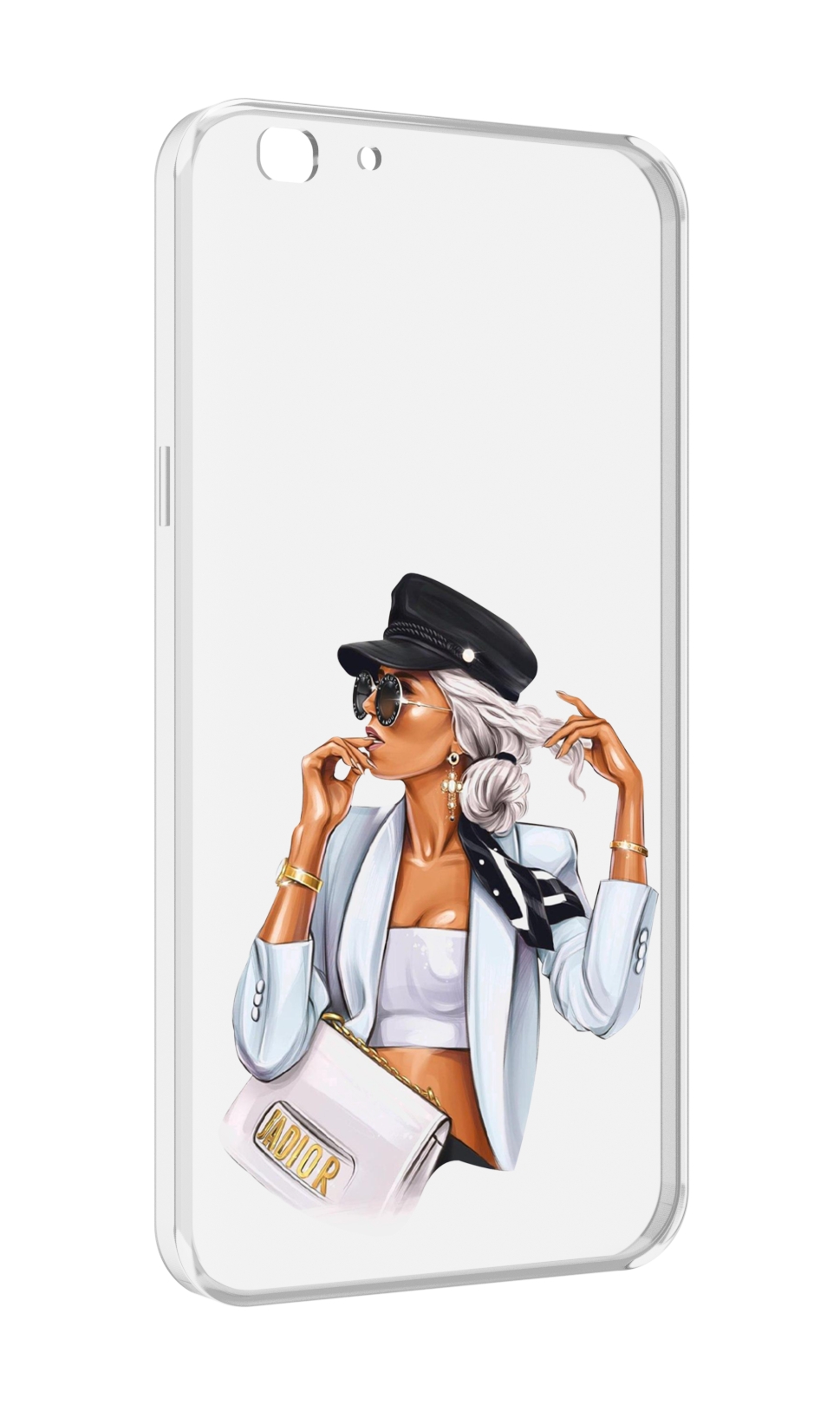 

Чехол MyPads девушка-в-белом-с-модной-сумочкой женский для Oppo A77/F3 (2017 год), Прозрачный, Tocco