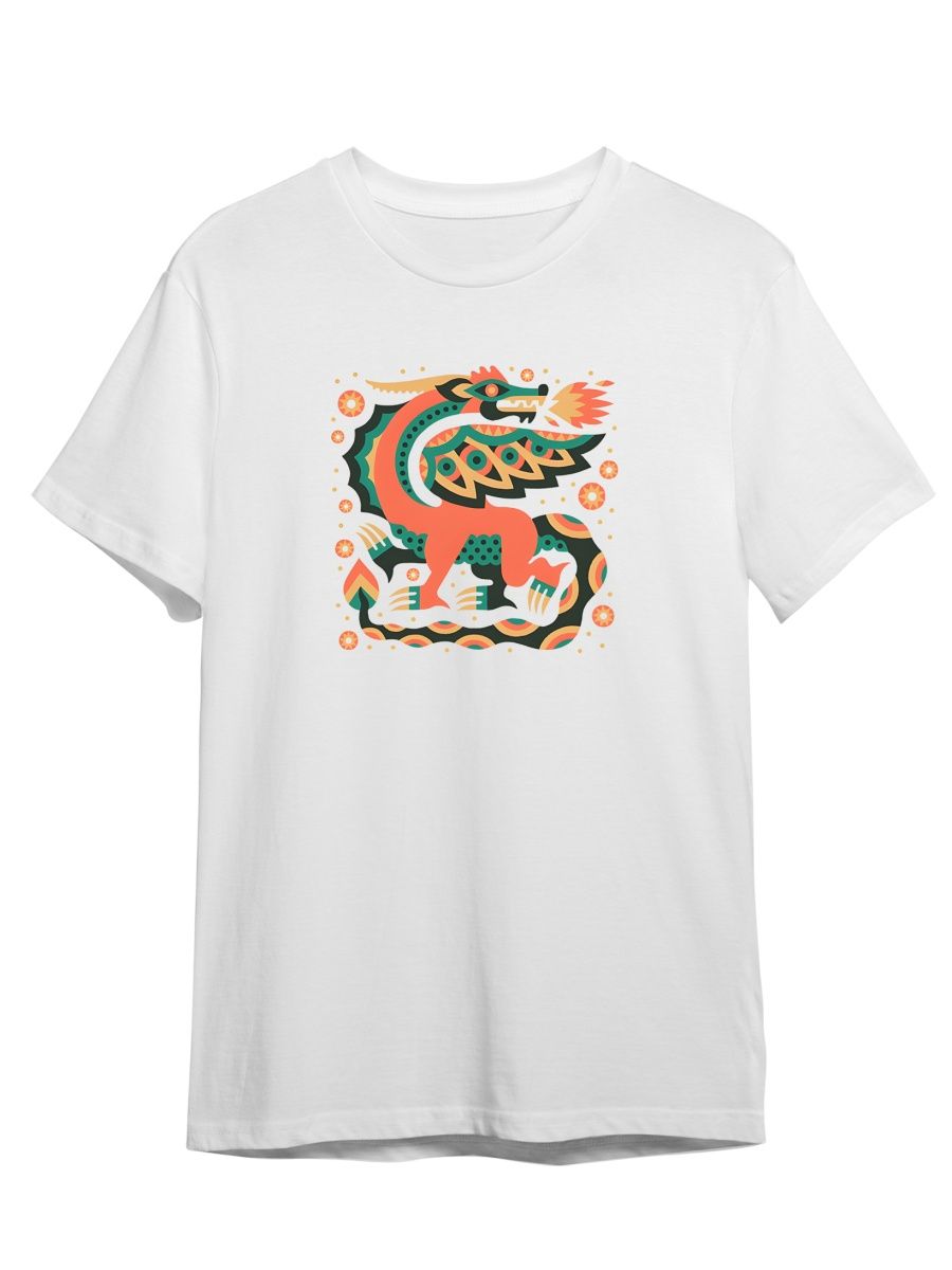 

Футболка унисекс СувенирShop Дракон/Пламя/Dragon 1 белая 3XL (56-58), "Дракон/Пламя/Dragon" 1