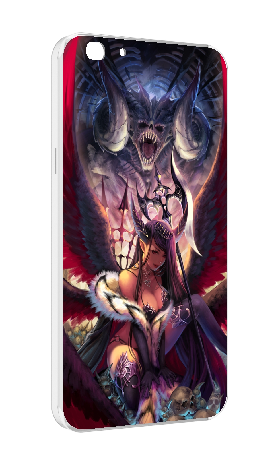 

Чехол MyPads девушка с демоном на фоне женский для Oppo A77/F3 (2017 год), Прозрачный, Tocco