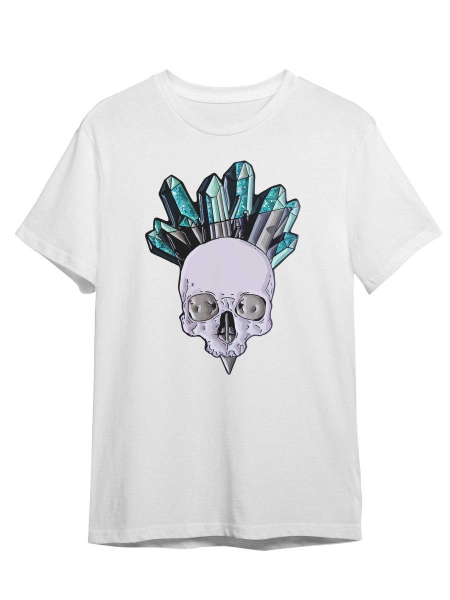 

Футболка унисекс СувенирShop Череп с кристаллами/Skull/Crystal 4 белая XL (50-52), Белый, "Череп с кристаллами/Skull/Crystal" 4