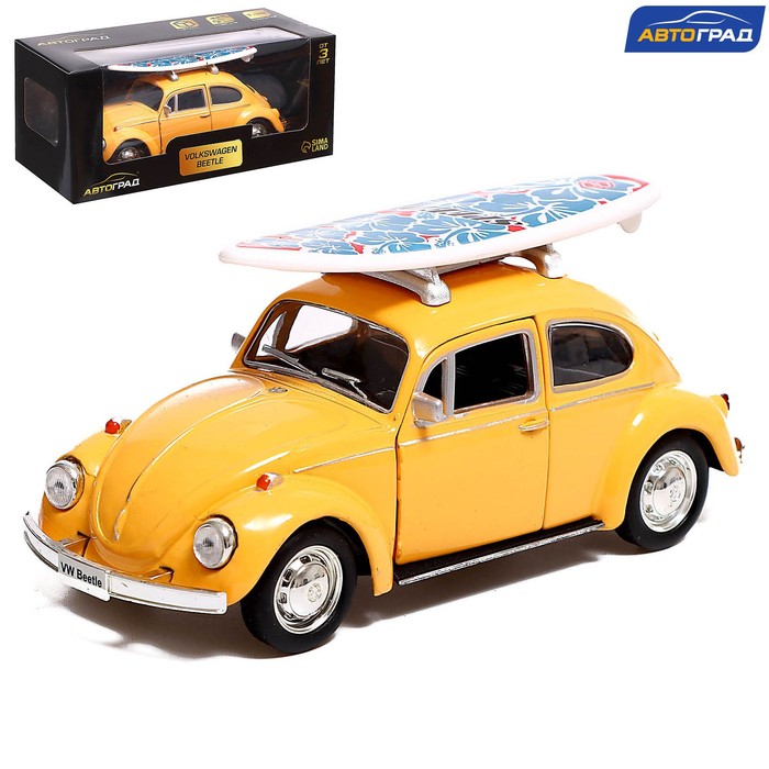 

Автоград Машина металлическая VOLKSWAGEN BEETLE 1967, 1:32, открываются двери, инерция, жё