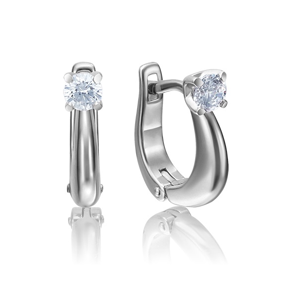 

Серьги из белого золота с бриллиантом PLATINA jewelry 02-4174-00-101-1120-30, 02-4174-00-101-1120-30