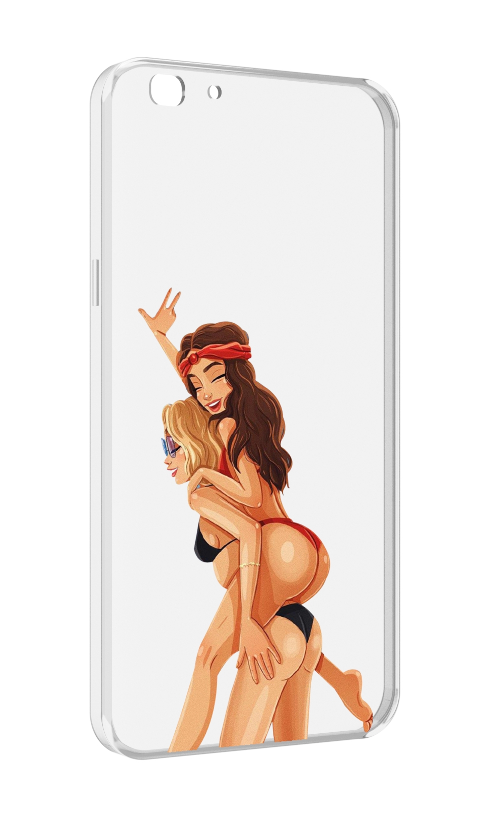 

Чехол MyPads две-подружки-в-купальниках женский для Oppo A77/F3 (2017 год), Прозрачный, Tocco