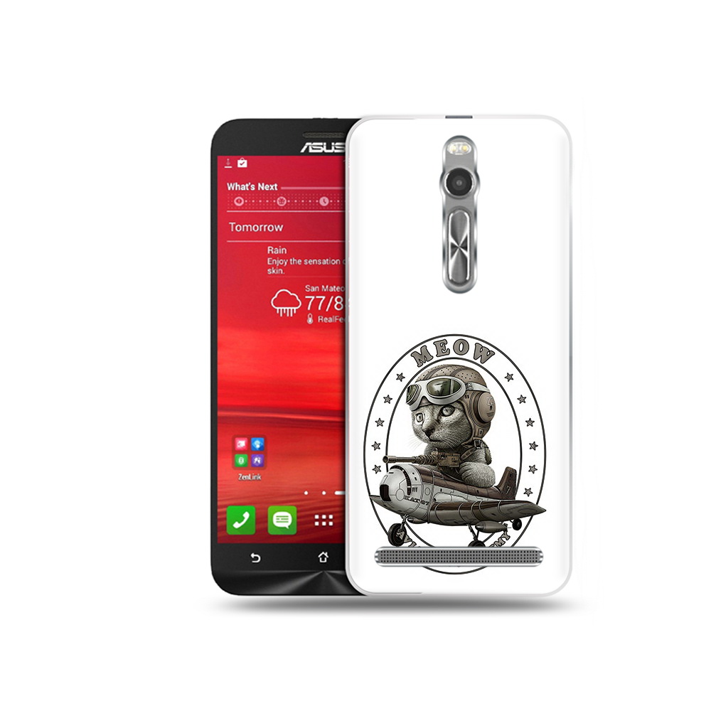 

Чехол MyPads Tocco для Asus Zenfone 2 (ZE550ML) кот в самолете (PT11329.657.395), Прозрачный, Tocco