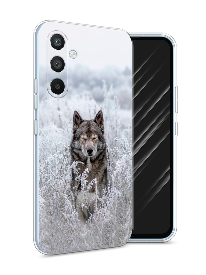 

Чехол Awog на Samsung Galaxy A54 "Волк в поле", Белый;черный, 2107750-1