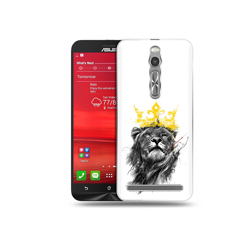 

Чехол MyPads Tocco для Asus Zenfone 2 (ZE550ML) король-лев (PT11329.657.391), Прозрачный, Tocco