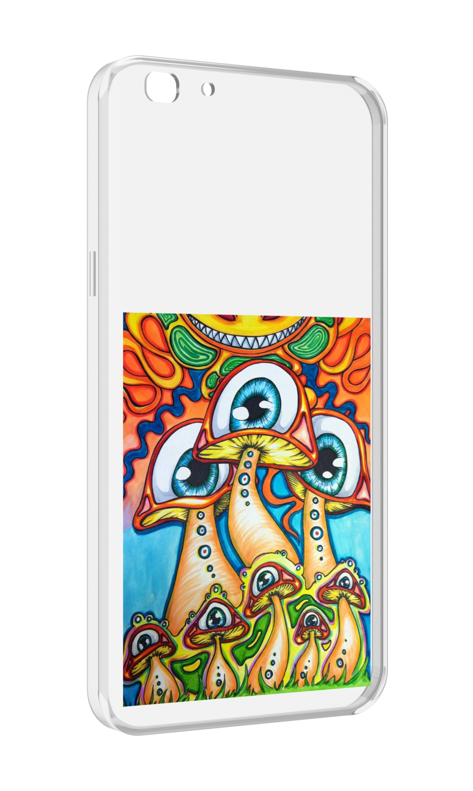 

Чехол MyPads грибы с глазами для Oppo A77/F3 (2017 год), Прозрачный, Tocco