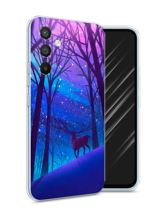 

Чехол Awog на Samsung Galaxy A54 "Северный олень", Фиолетовый;голубой;синий, 2107750-2