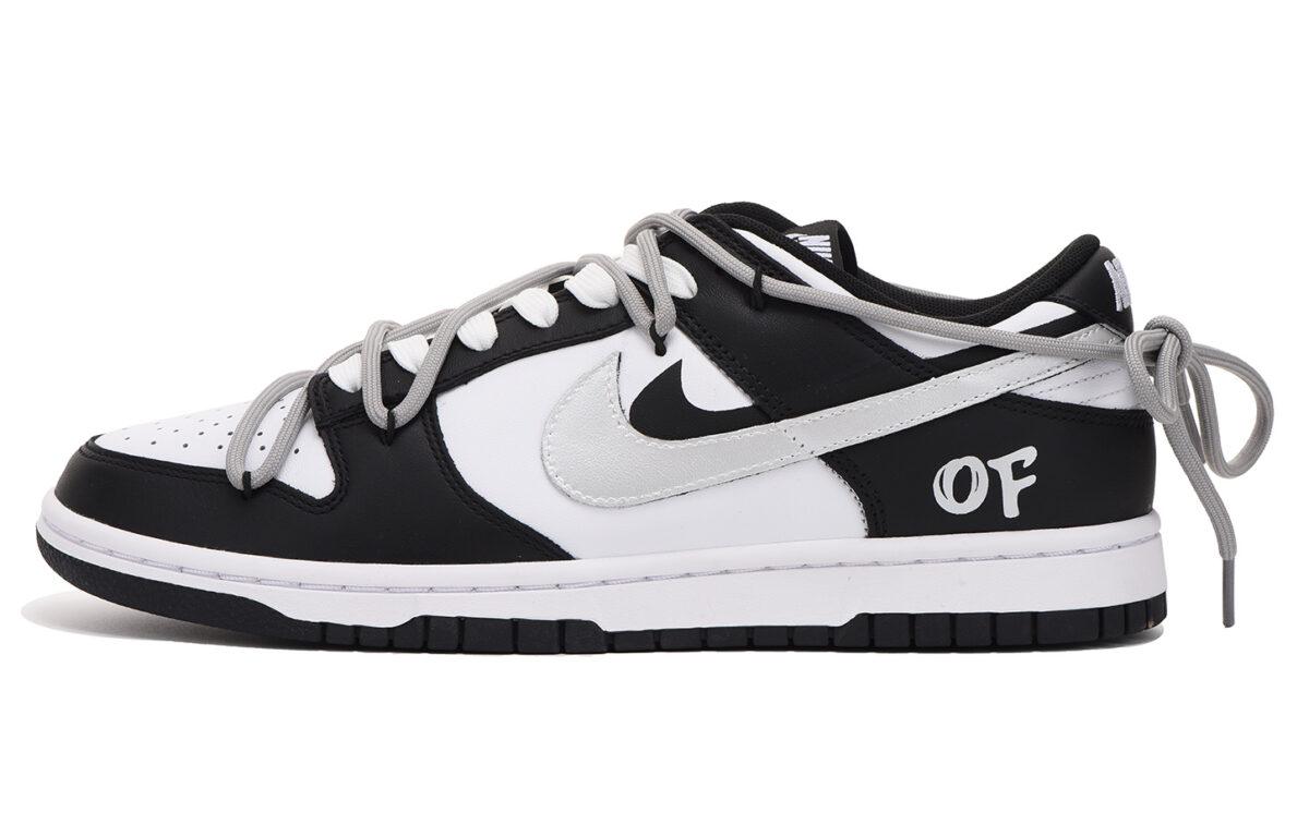 

Кеды унисекс Nike Dunk Low Retro Black белые 40.5 EU, Белый, Dunk Low Retro Black