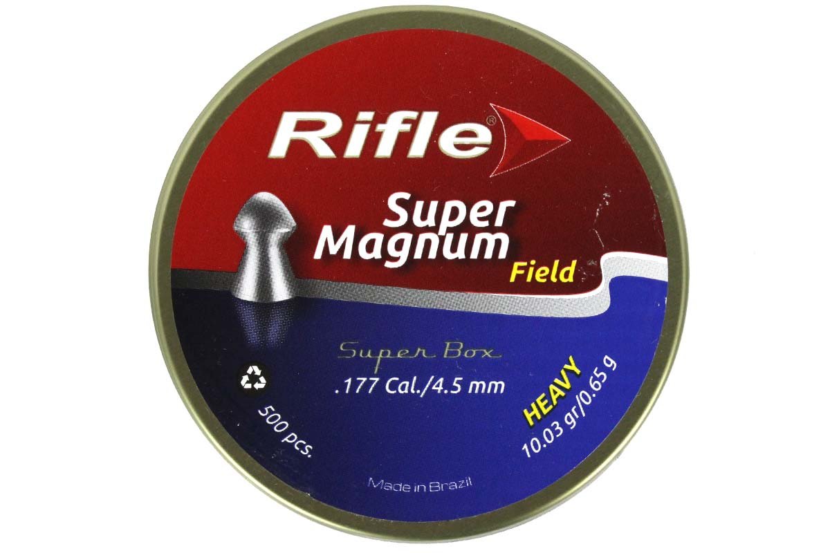Пневматические пули Rifle Field Series Super Magnum Heavy 4,5 мм 0,65 г, 500 штук