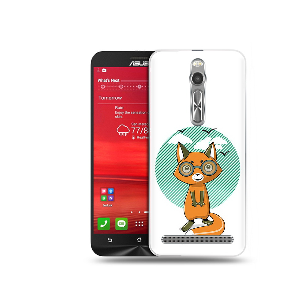 

Чехол MyPads Tocco для Asus Zenfone 2 (ZE550ML) задумчивая лиса (PT11329.657.348), Прозрачный, Tocco