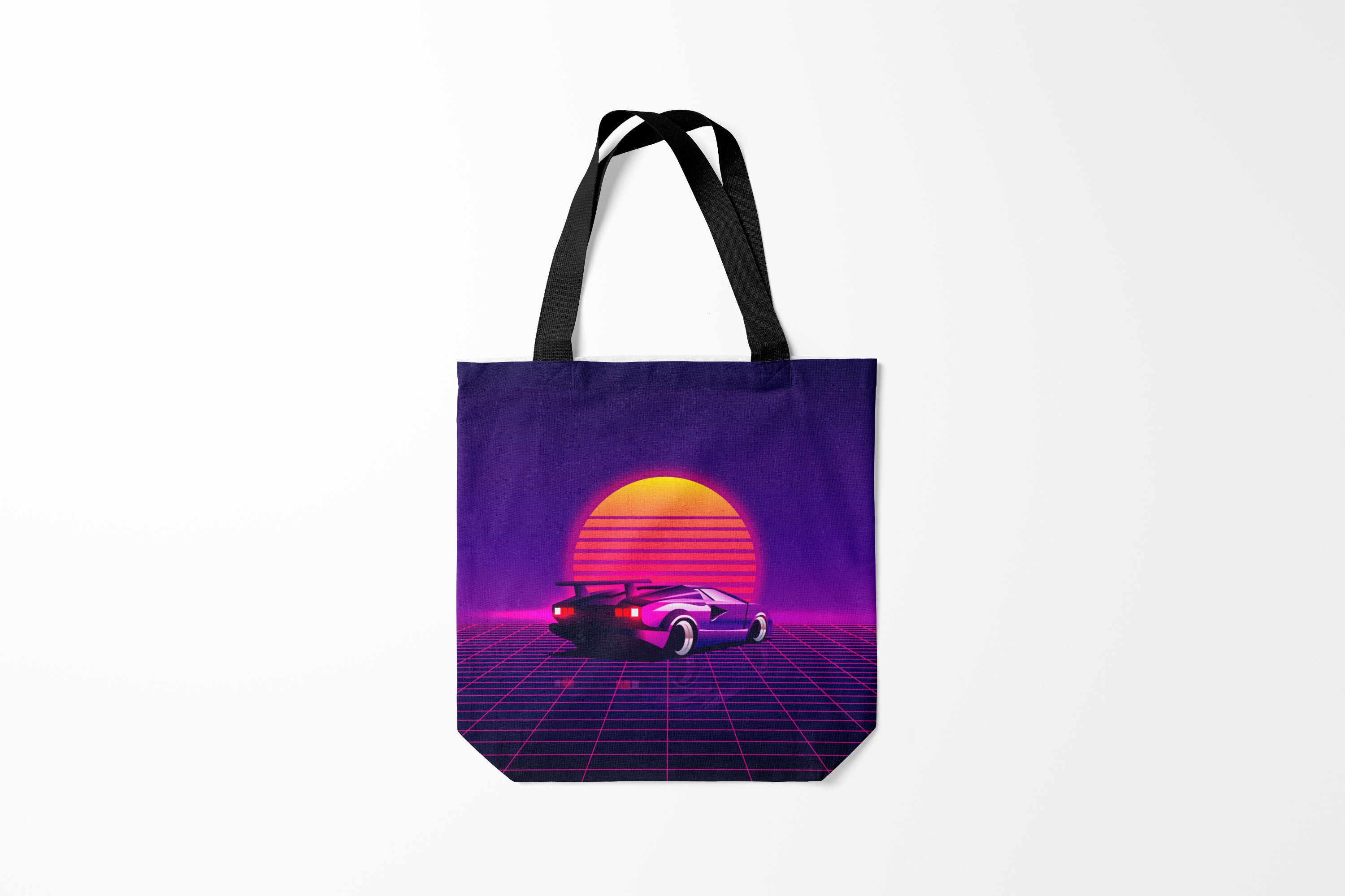 

Сумка шoппер унисекс Burnettie Vaporwave Ретро Футуризм, фиолетовый, Vaporwave Ретро Футуризм