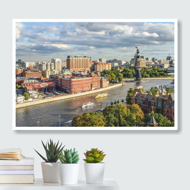 

Постер на стену ПолиЦентр Москва Река Памятник Петру Эйнем 50х40 см, АвторСкворцовМатвейМоскваРекаПамятникПетруЭйнем