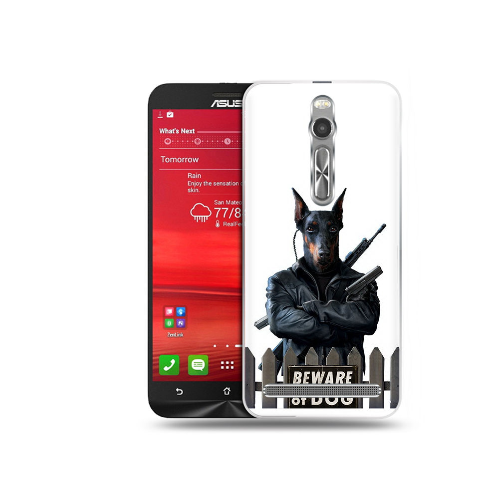

Чехол MyPads Tocco для Asus Zenfone 2 (ZE550ML) доберман (PT11329.657.332), Прозрачный, Tocco