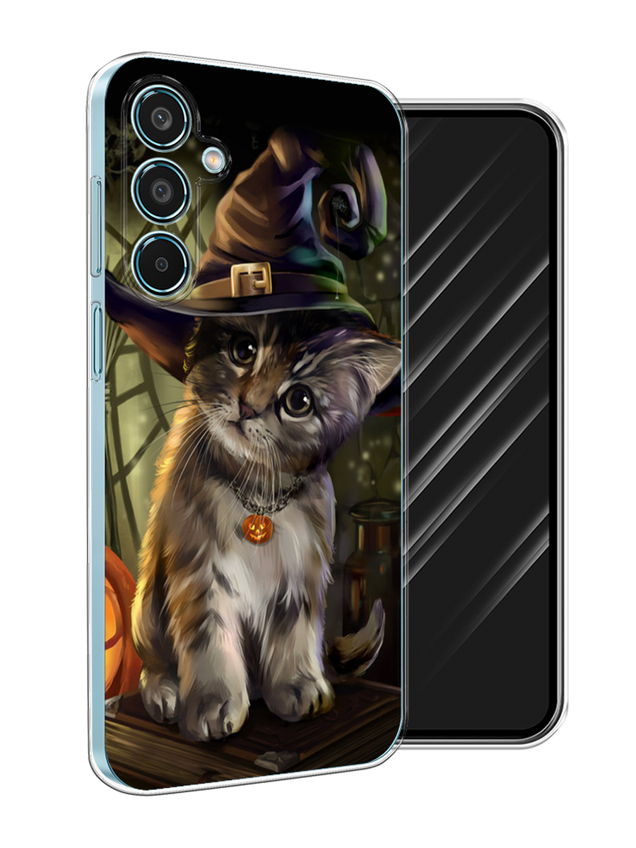 

Чехол Awog на Samsung Galaxy M35 "Кот на Хэллоуин", Зеленый;серый, 2110050-1