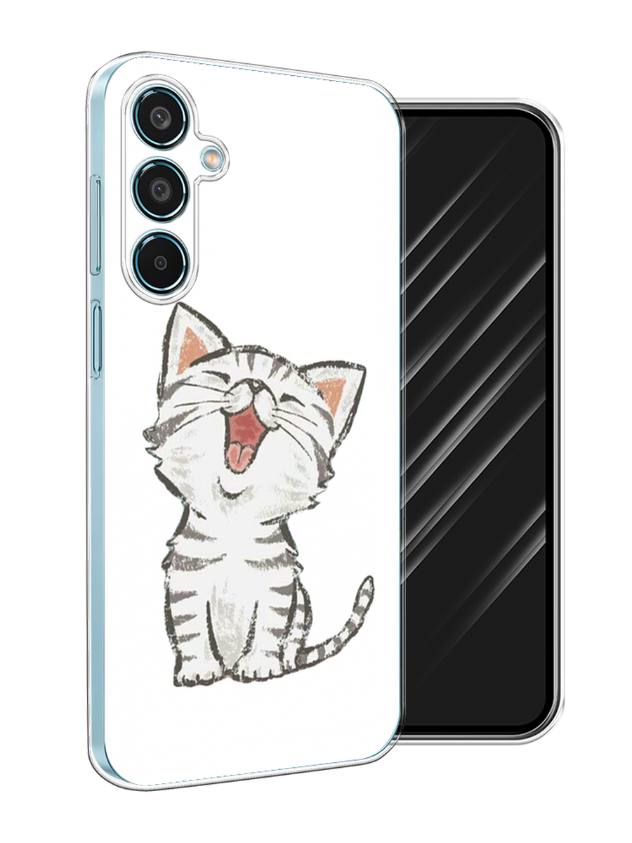 

Чехол Awog на Samsung Galaxy M35 "Котенок рисованный", Серый;белый, 2110050-1