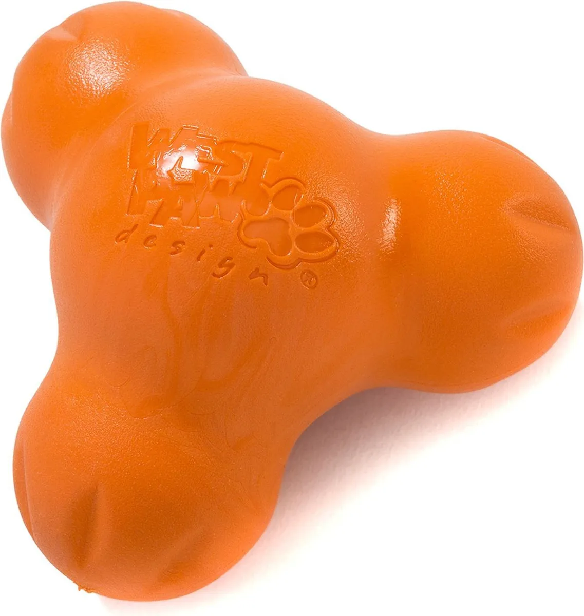 фото Игрушка для лакомств для собак zogoflex tux s, оранжевый, 10 см