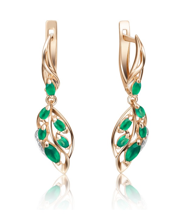 

Серьги подвески из золота с бриллиантом PLATINA jewelry 02-4032-00-106-1111-30, 02-4032-00-106-1111-30