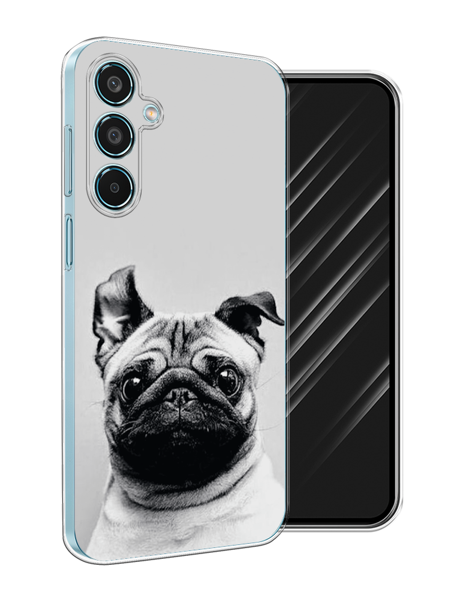 

Чехол Awog на Samsung Galaxy M35 "Ушастый мопс", Серый, 2110050-1