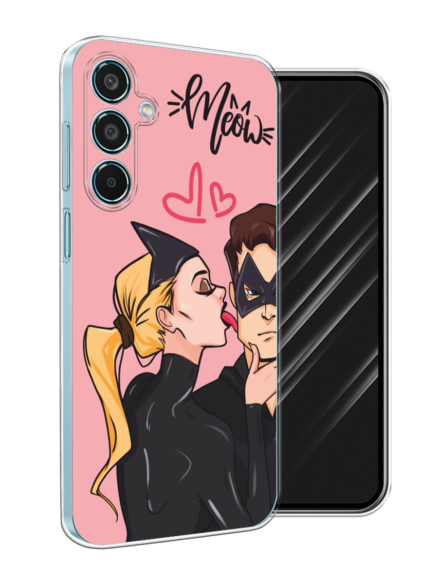 

Чехол Awog на Samsung Galaxy M35 "Kiss of Cat Woman", Розовый;черный;бежевый, 2110050-1