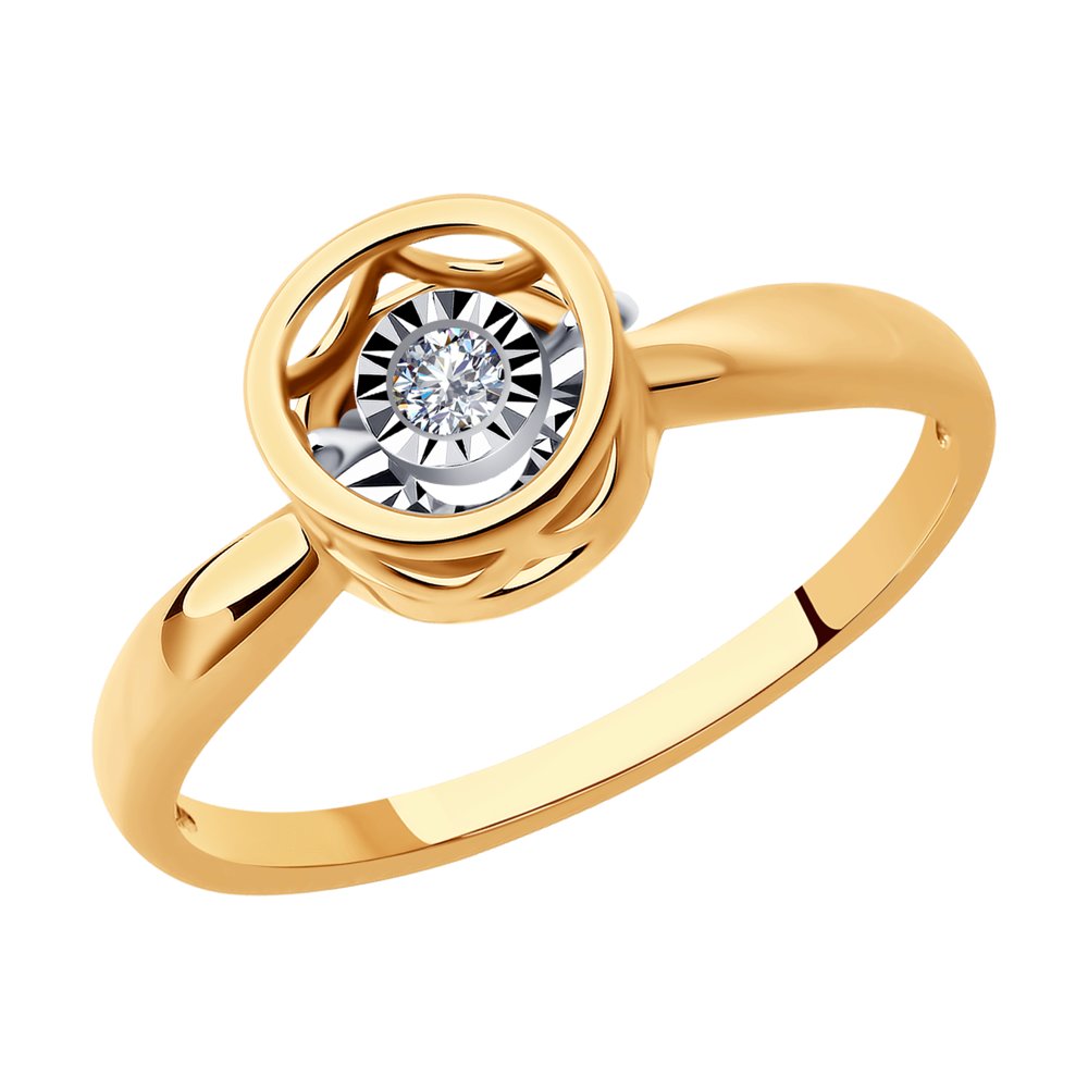 

Кольцо из золота с бриллиантом р. 16,5 Diamant 51-210-01243-1, 51-210-01243-1