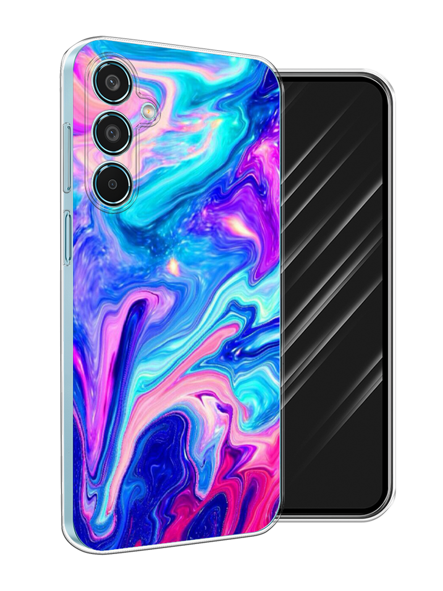 

Чехол Awog на Samsung Galaxy M35 "Потеки краски", Розовый, 2110050-1