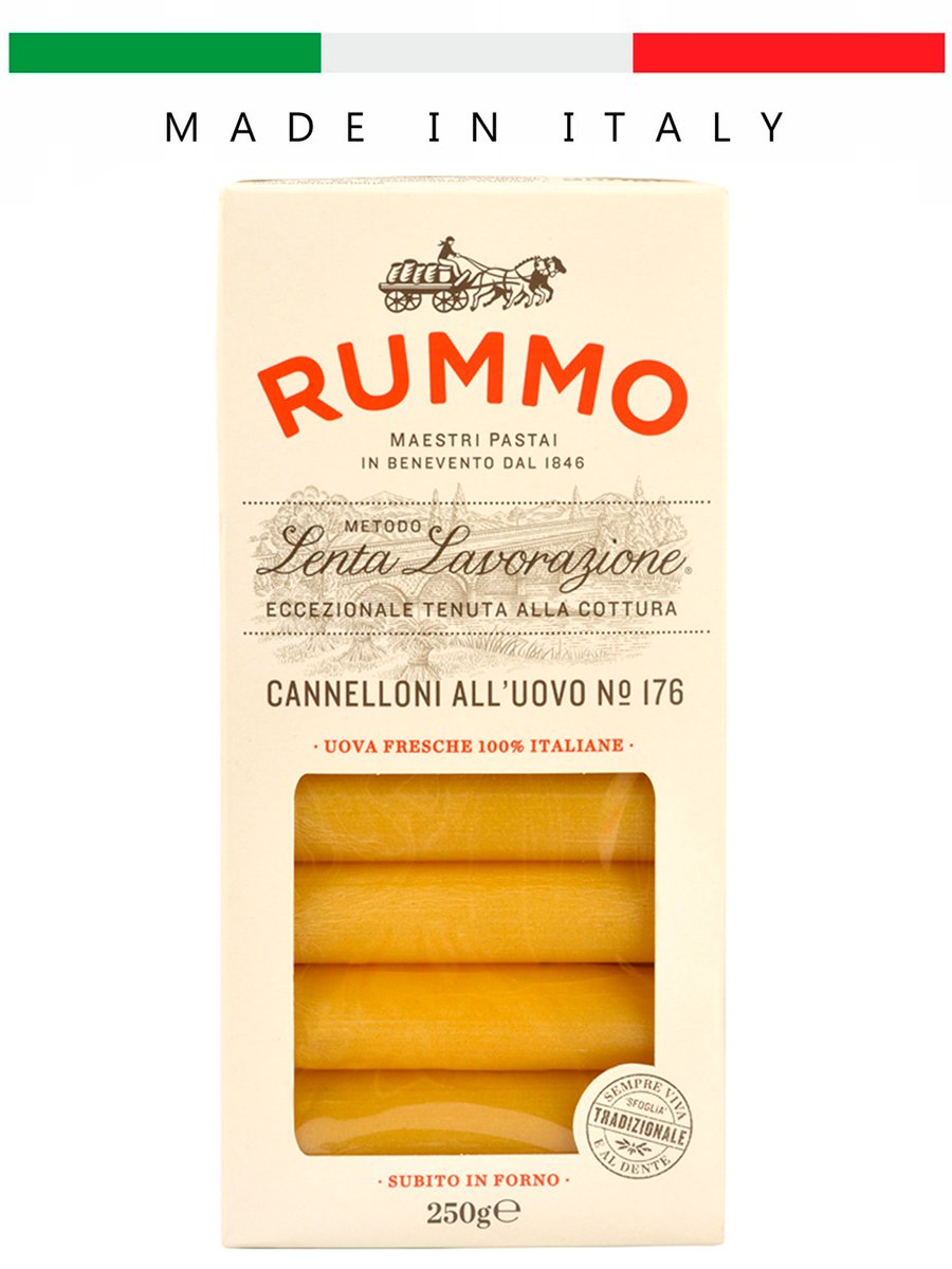 Паста макароны из тв.сортов пшеницы Rummo Гнезда CANNELLONI ALL UOVO N176 Италия, 250г