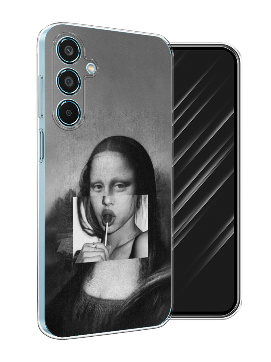 

Чехол Awog на Samsung Galaxy M35 "Mona Lisa sucking lollipop", Серый, 2110050-1