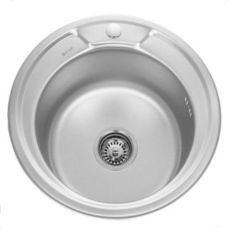 фото Мойка врезная sinklight n 490 0.8/180 1е матовая