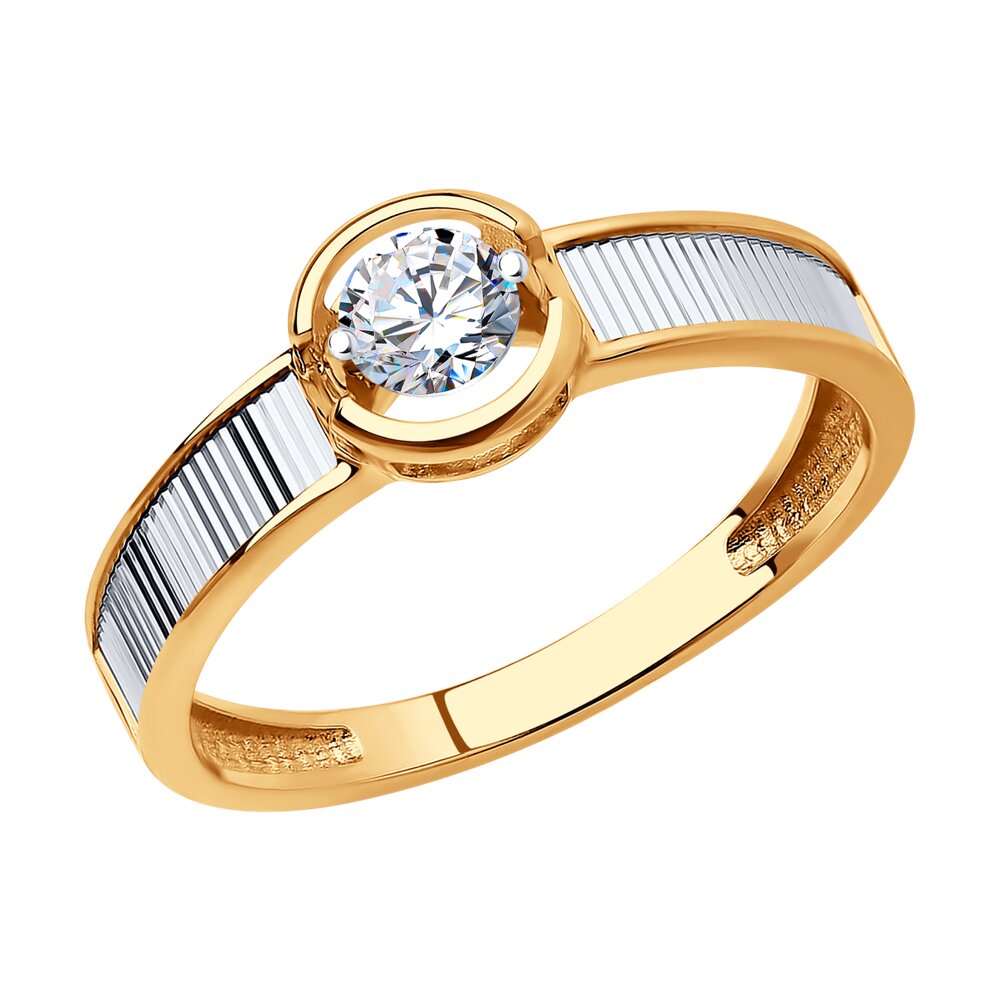 

Кольцо из золота р. 17 Diamant 51-110-01586-1, фианит, 51-110-01586-1