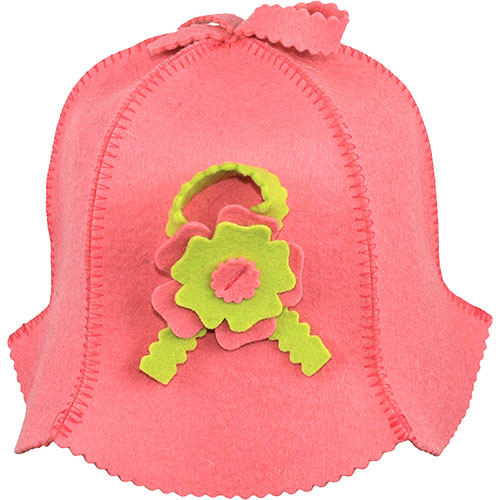 Шляпа для бани Кокетка (розовая) Rusher шв043