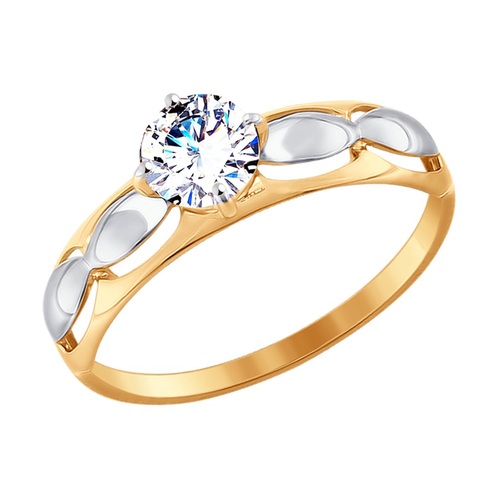 

Кольцо из красного золота с фианитом р. 16 Diamant 51-110-00072-1, 51-110-00072-1