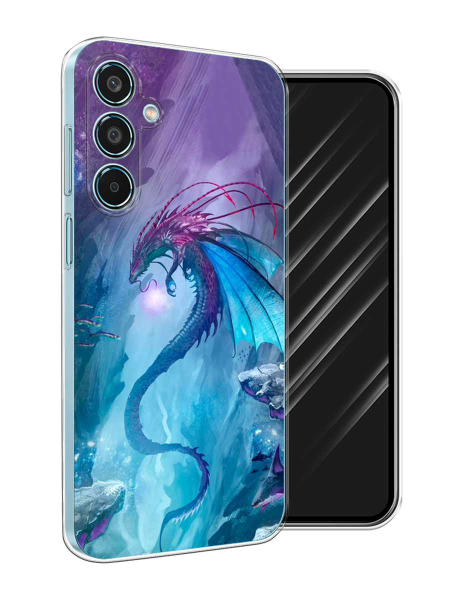 

Чехол Awog на Samsung Galaxy M35 "Водный дракон", Голубой;фиолетовый;синий, 2110050-1