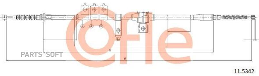

Трос Стояночного Тормоза COFLE 92115342