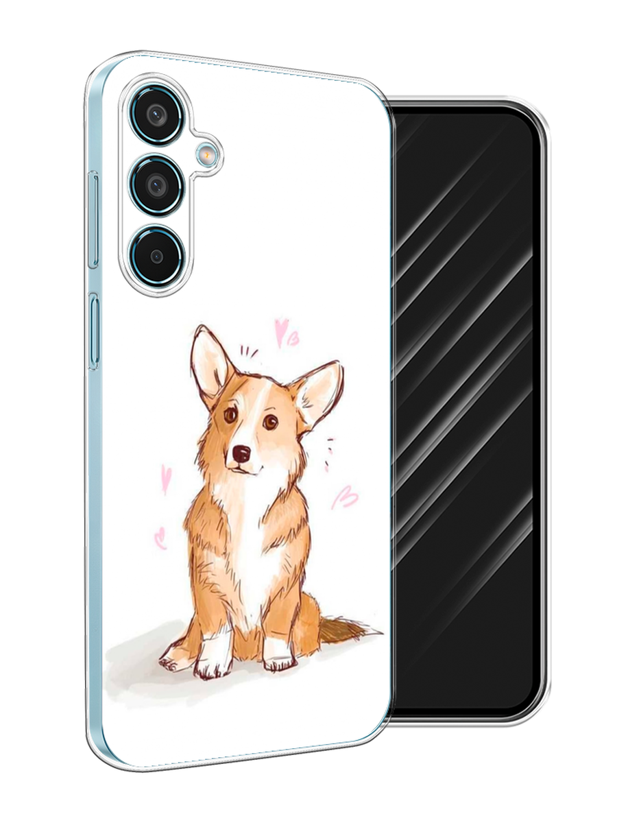 

Чехол Awog на Samsung Galaxy M35 "Корги любовь", Бежевый;белый, 2110050-1