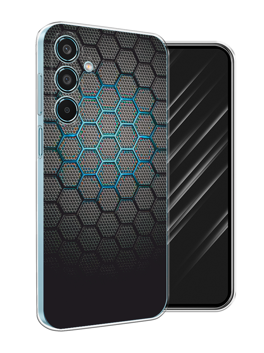 

Чехол Awog на Samsung Galaxy M35 "Бирюзовые соты", Бирюзовый;синий;черный, 2110050-1