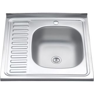 фото Мойка накладная sinklight n 6060 r 0.4/160 1e правая матовая