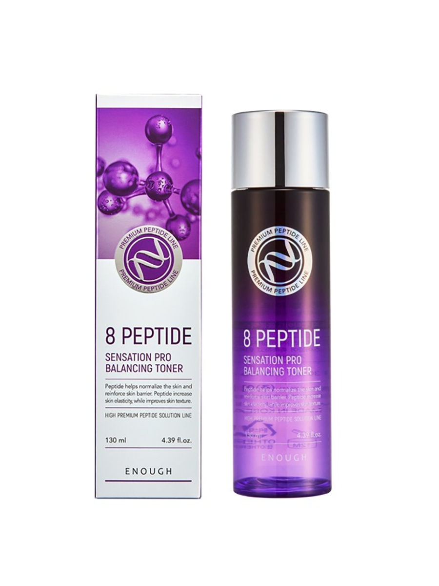 фото Тонер с пептидами enough 8 peptide sensation pro balancing toner антивозрастной 130 мл