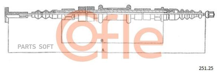 Трос Стояночного Тормоза COFLE 9225125