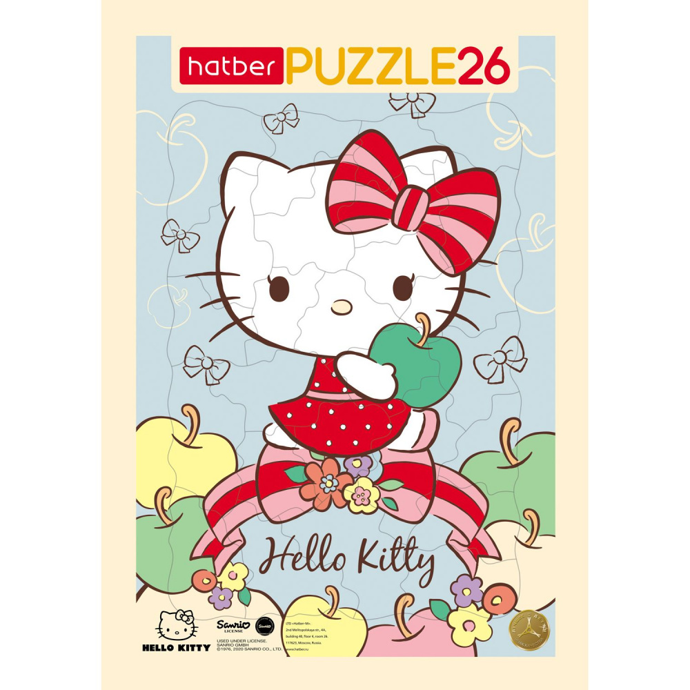 

Пазлы Hatber Hello Kitty, 26 элементов, в рамке формат А4