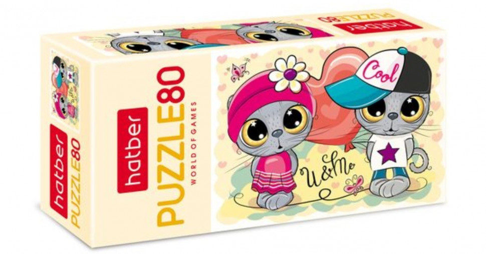 

Пазлы Hatber Кототерапия, 80 элементов, формат А5