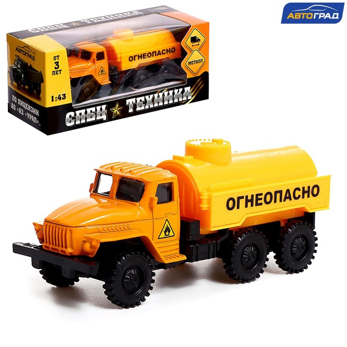 

Автоград Грузовик металлический «УРАЛ Топливо», инерция, 1:43