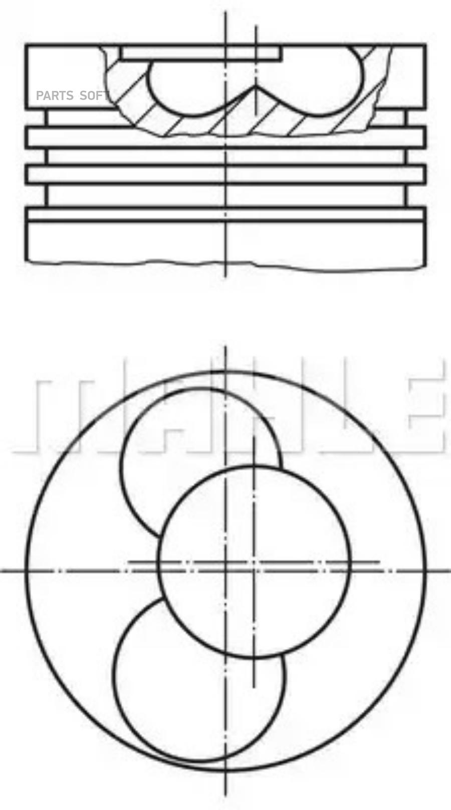 

Поршень Mahle/Knecht Vw Eurovan V Автобус 2.5 Tdi [2003; 04-2009; 11] Mahle; Kne