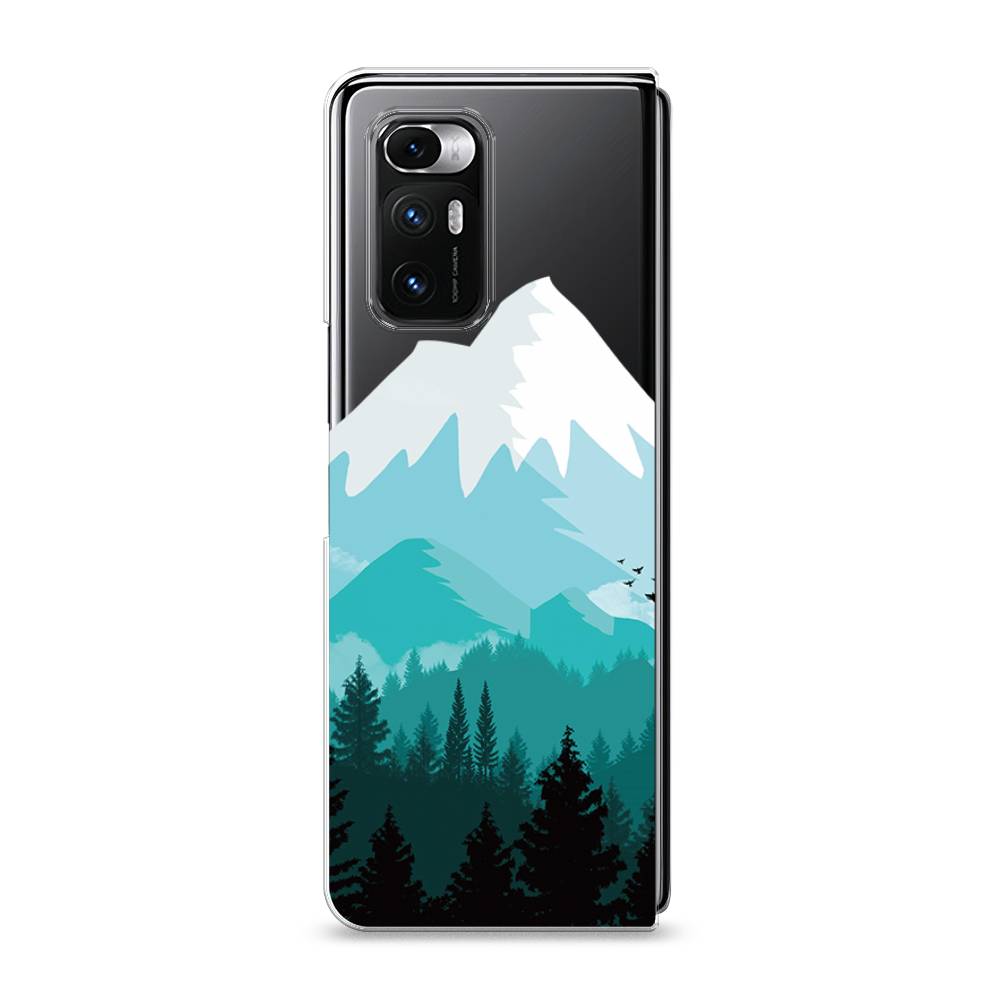 

Чехол на Xiaomi Mi Mix Fold "Синяя снежная гора", Белый;голубой, 314250-2