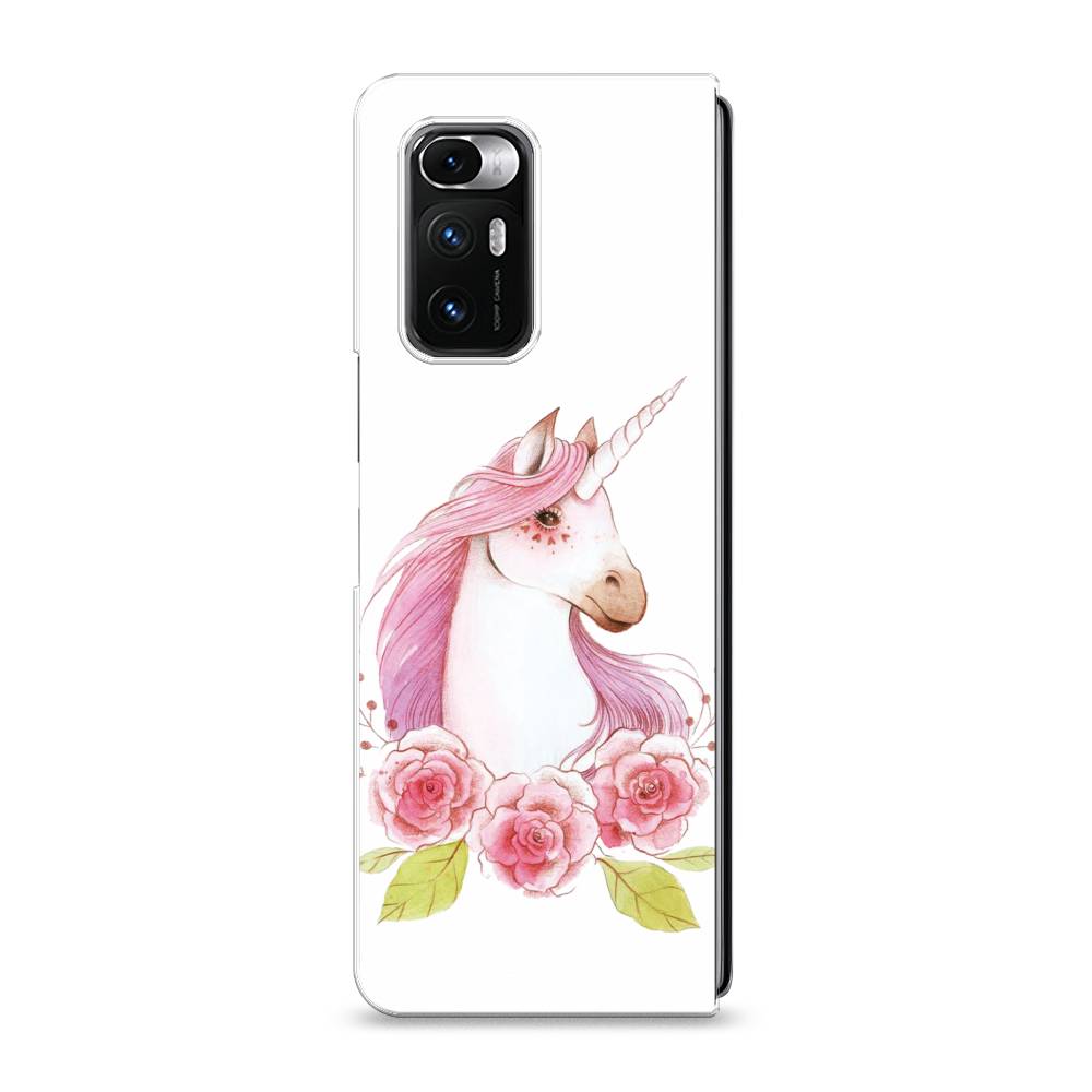 

Чехол на Xiaomi Mi Mix Fold "Единорог цветы", Белый;розовый;серый, 314250-1
